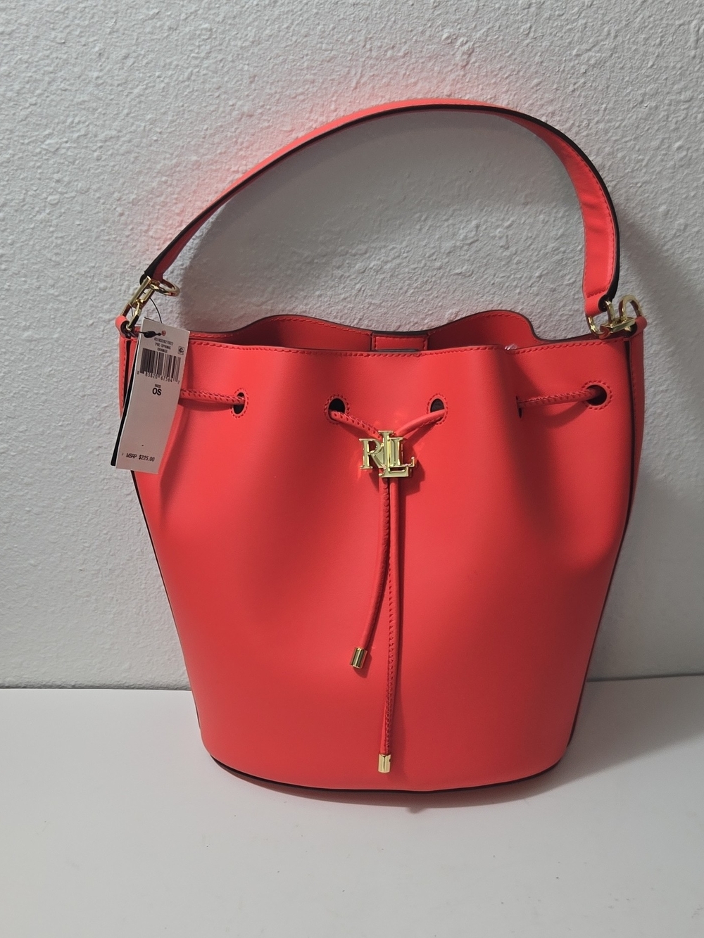 Ralph Lauren Orange Bucket Shoulder Bag